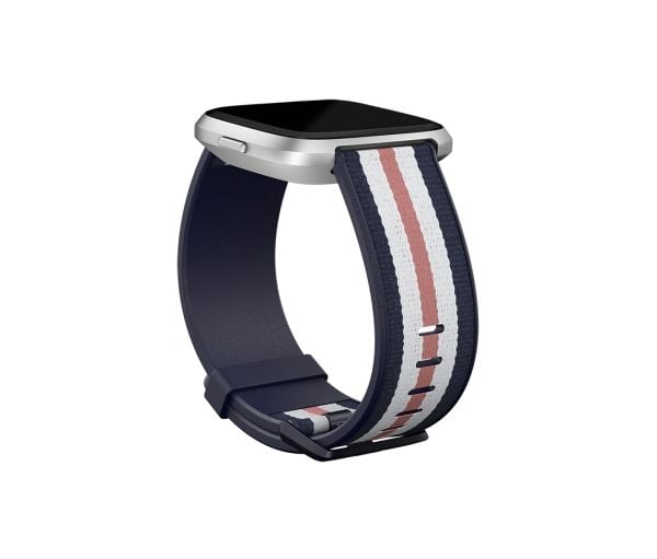 Fitbit FB166WBNVPKL, ranneke, älykello, laivastonsininen, vaaleanpunainen, Fitbit, Versa/Versa Lite, fluoroelastomeeri
