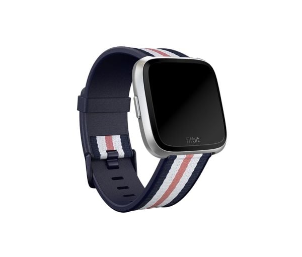 Fitbit FB166WBNVPKL, ranneke, älykello, laivastonsininen, vaaleanpunainen, Fitbit, Versa/Versa Lite, fluoroelastomeeri