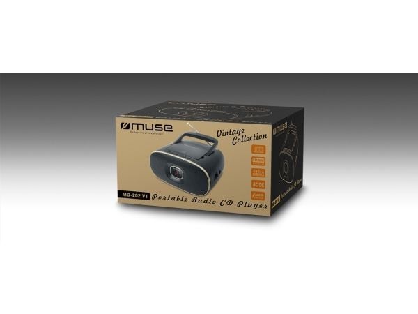 Muse MD-202 VT, Analog, FM, MW, 88 - 108 MHz, 540 - 1600 kHz, Spiller, CD, CD-R, CD-RW
