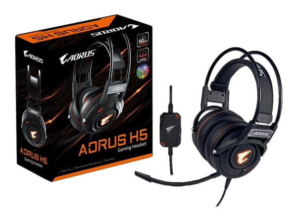 Gigabyte Force H5 - Headset - fullstorlek - kabelansluten - 3,5 mm kontakt
