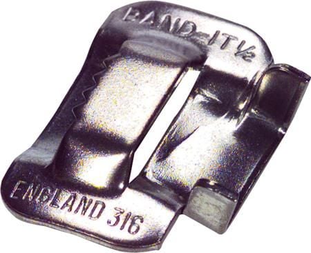 BAND-IT COMPANY Clips rustfri SS201 1/2" (12,7mm) C254For kabelbånd C204 - (100 stk.)