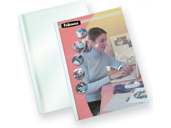 Fellowes - 8 mm - A4 (210 x 297 mm) - 80 ark - 150 mikroner - hvit - 200 g/m² - 100 stk termobindeperm