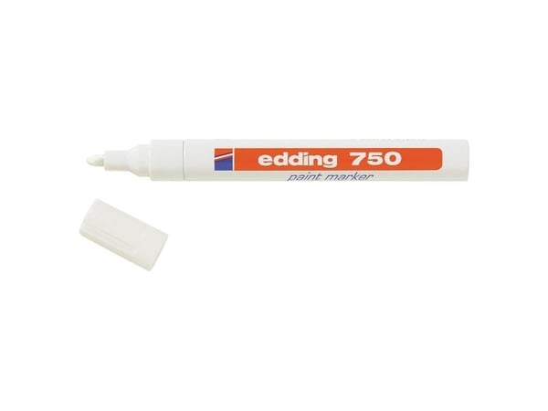 Paintmarker Edding 750 rund 2-4mm hvid (stk.)