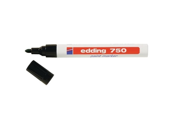 Malingstusj Edding® 750 svart - (10 stk./pakning)