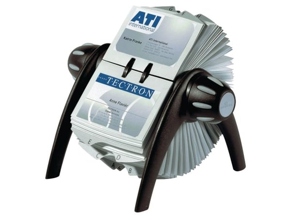 Visitkortholder Durable VISIFIX® FLIP VEGAS rullekartotek sort