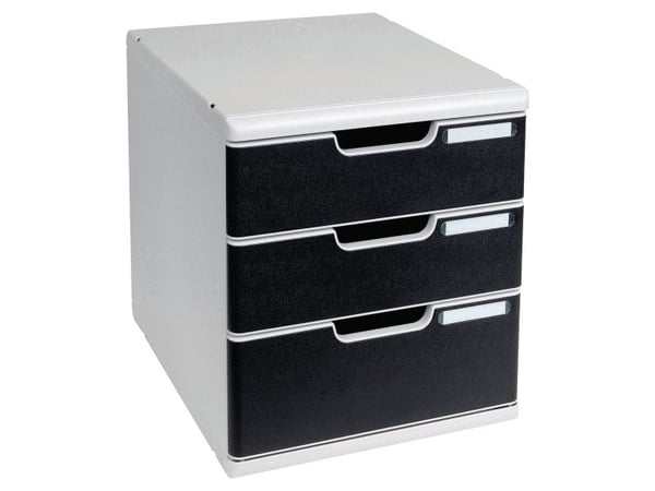 Exacompta MODULO Classic - Skuffskap - 3 skuffer - for A4 Plus (210 x 330 mm) - svart