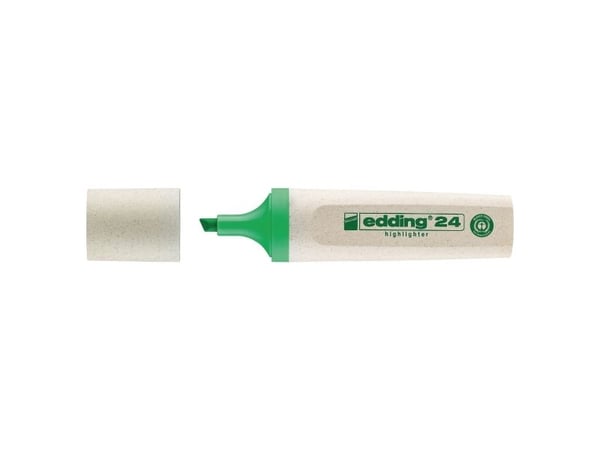 Edding 24 EcoLine, 1 kpl, Vaaleanvihreä, Taltan pää, Vihreä, Valkoinen, 5 mm, Saksa