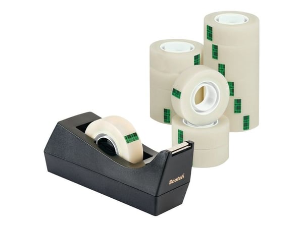 Tejpdipenser, Scotch, inkl. Magic tape A Greener Choice 19 mm x 33 m