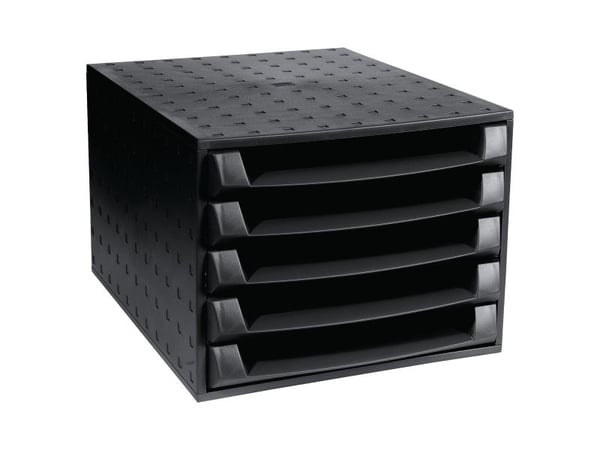 Exacompta Ecoblack THE BOX - Skuffskap - 5 skuffer - for A4 Plus (210 x 330 mm)