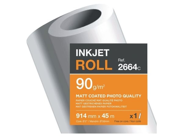 Plotterpapir Clairefontaine 90 g, 914 mm x 45 m, clear matt