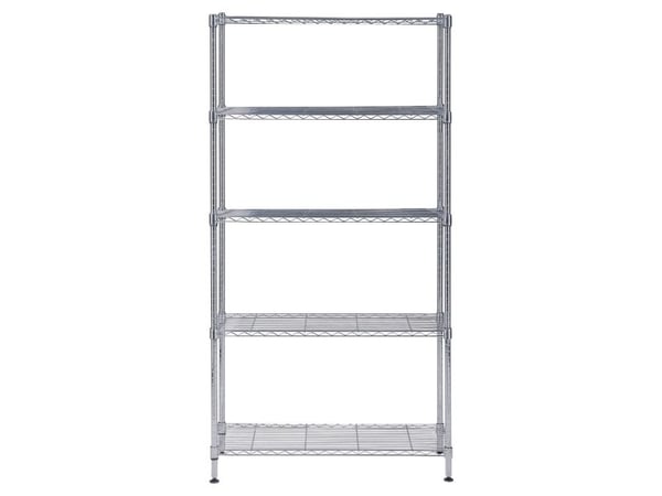 Reol Alba chrome stål med 5 hylder medium