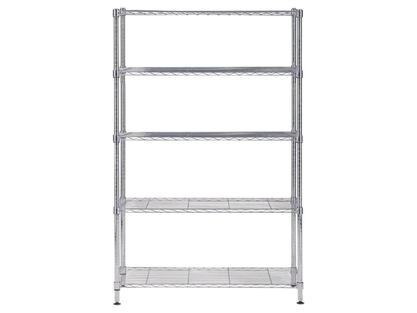 Reol Alba chrome stål med 5 hylder large
