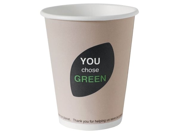 Kaffebæger Pap/PLA 24 cl Bionedbrydelig Hot drink cup Thank You - (20 pakker x 40 stk.)