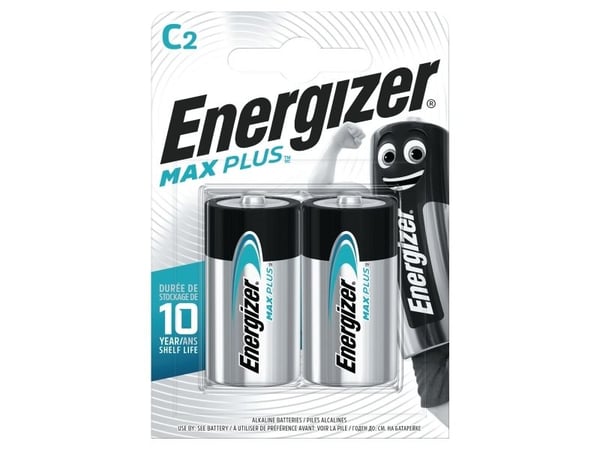 Energizer Max Plus, Kertakäyttöinen akku, C, 2 kpl, Kupla