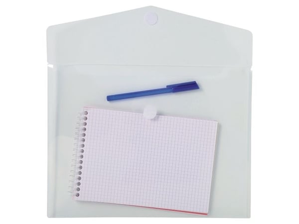 D/mappe Exacompta velcro A4 klar (pakke a 5 stk.)