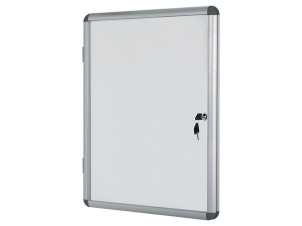 Opslagsskab glasskab Bi-Office med whiteboard til 9 x A4 ark