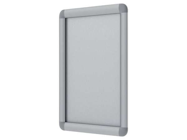 Rambyggnad Bi-Office Curled Snap displayram silver 21 x 29,7 cm A4