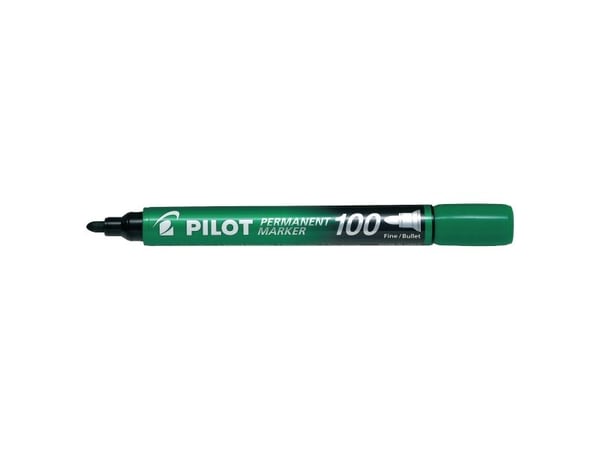 Kestomerkintä Pilot SCA 100, pyöreä, vihreä
