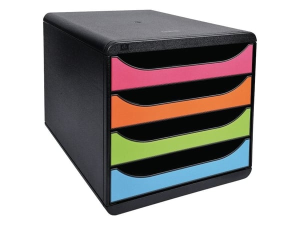 Exacompta BIG-BOX Classic A4+ - Skuffskap - 4 skuffer - harlequin