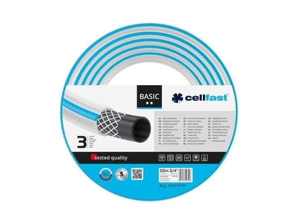 Cellfast trädgårdsslang Basic 19 mm, 50 m (10-422)