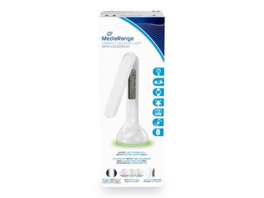 MediaRange - Skrivebordslampe - LED - 3.6 W - nøytralt lys - 4000 K - glanshvit
