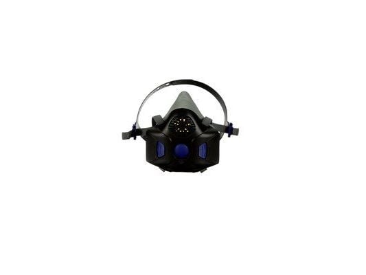 3M HF-801SD, Halvdekkende, Luftrensende respirator, Svart, Blå, 1 stykker