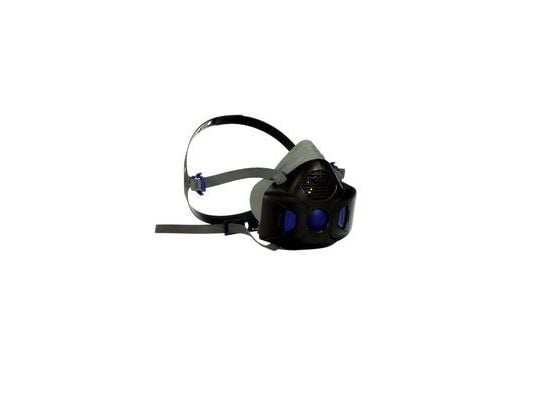 3M HF-801SD, Halvdekkende, Luftrensende respirator, Svart, Blå, 1 stykker