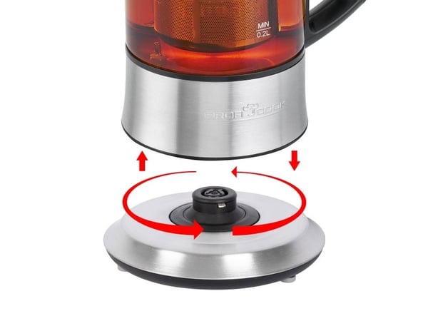 ProfiCook 501165, Svart, Rustfritt stål, Rustfritt stål, 0,5 L, Glass, 70 °C, 100 °C