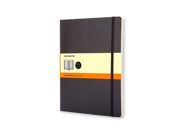 Moleskine 978-88-8370-722-3, Monokromatisk, Svart, Matt, Linjerte ark, Mykt omslag, Voksen