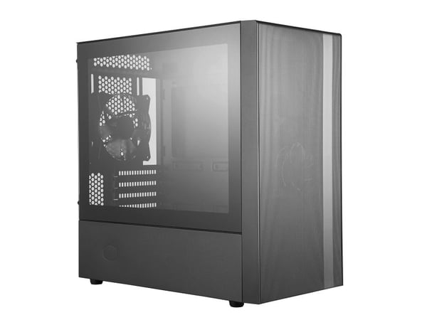 Cooler Master MasterBox NR400 - Tower - micro ATX - sidepanel med vindu - ingen strømforsyning (ATX / PS/2) - svart - USB/lyd