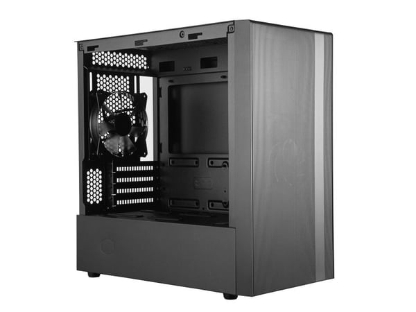 Cooler Master MasterBox NR400 - Tower - micro ATX - sidepanel med vindu - ingen strømforsyning (ATX / PS/2) - svart - USB/lyd