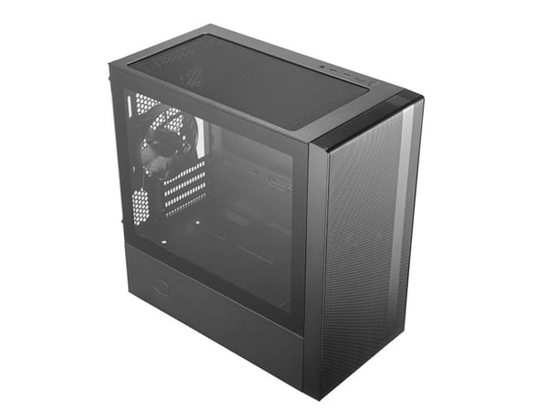 Cooler Master MasterBox NR400 - Tower - micro ATX - sidepanel med vindu - ingen strømforsyning (ATX / PS/2) - svart - USB/lyd