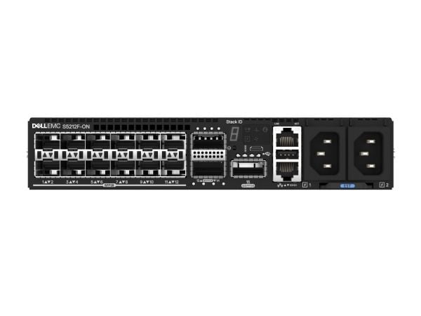 Dell PowerSwitch S5212F-ON - Switch - Styrt - 12 x 25 Gigabit SFP28 + 3 x 100 Gigabit QSFP28 - rackmonterbar - med 1-års Premier Support med Next B...