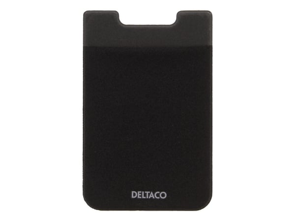 DELTACO - Kortholder - 3M lim, lim - Lycra - svart