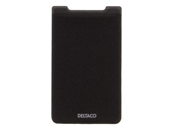 DELTACO - Magnetkortholder for mobiltelefon / kredittkort - Lycra - svart