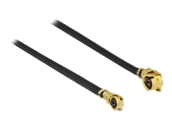 Delock - Antennekabel - MHF/U.FL hunn vinklet til MHF4/HSC hunn vinklet - 30 cm - koaksial - svart