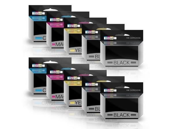 Peach Multi Pack - 4-pack - svart, gul, cyan, magenta - kompatibel - bläckpatron (alternativ för: Epson T1301, Epson T1302, Epson T1303, Epson T130...