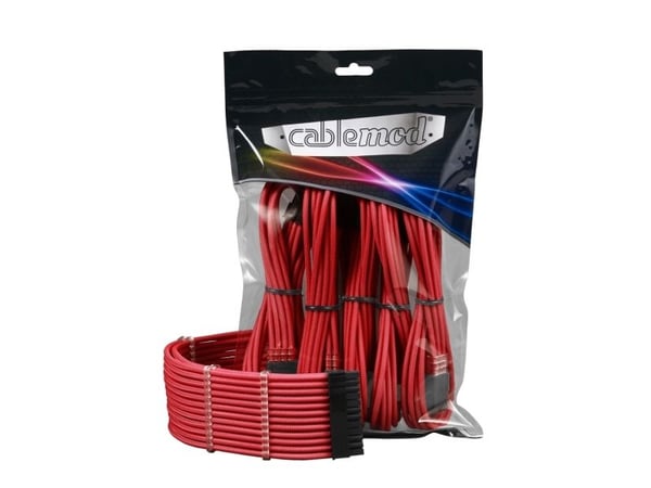 CableMod PRO Series ModMesh - Skjøteledningskabelsett - formstøpt - rød
