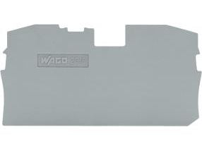 WAGO Endeplade 1 mm tyk 2-leder grå - (25 stk.)
