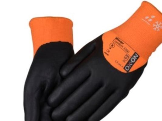OX-ON vinterhandske str. 11 - Winter Comfort 3300, vandafvisende, halvdyppet