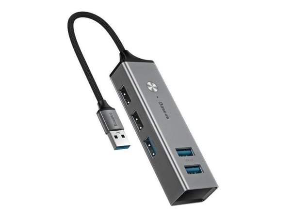 Baseus Matrix HDMI 4K HD Splitter, Kaapelin jakaja, Harmaa, Naaras, HDMI