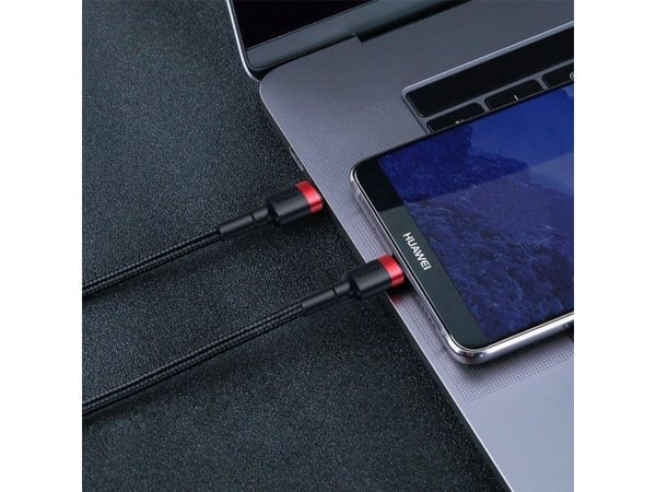 Baseus Cafule - USB-kabel - 24 pin USB-C (hann) til 24 pin USB-C (hann) - USB 2.0 - 20 V - 3 A - 1 m - USB Power Delivery (3A, 60W), støtte for Pow...