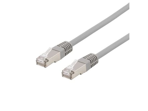 DELTACO STP-610AU - Kretskabel - RJ-45 (hann) til RJ-45 (hann) - 10 m - Brettet uskjermet tvinnet parkabel (F/UTP) - CAT 6a - Halogenfri - Grå