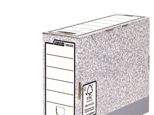 Bankers Box System - Boksfil - bokryggbredde: 100 mm - for A4 (210 x 297 mm) - grå