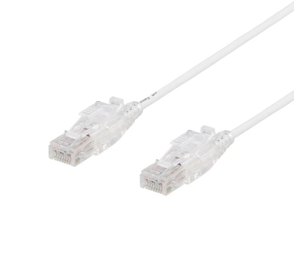 DELTACO UUTP-1101 - Koblingskabel - RJ-45 (hann) til RJ-45 (hann) - 50 cm - UTP - CAT 6a - halogenfri, uten hindringer - hvit