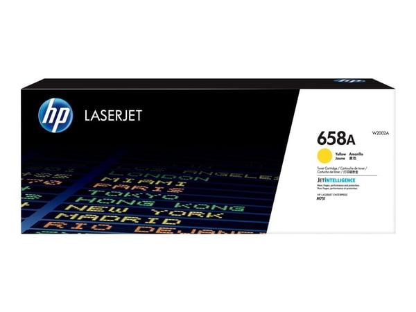 HP 658A alkuperäinen keltainen LaserJet-värikasetti, 6000 sivua, Keltainen, 1 kpl