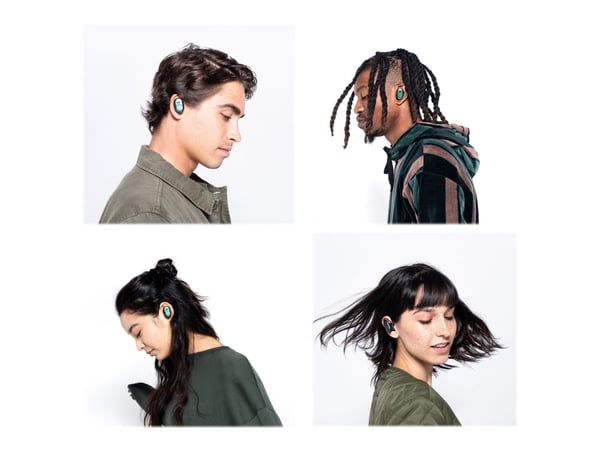 Skullcandy Push - True wireless-hodetelefoner med mikrofon - i øret - Bluetooth - svart, mørk grå