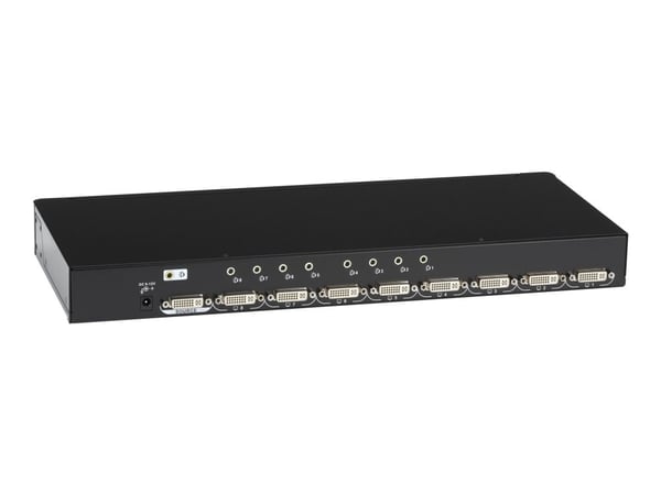 Black Box DVI-D Splitter with Audio and HDCP, 1 x 8 - Video/lyd-splitter - 8 x DVI + 8 x lyd - stasjonær - TAA-samsvar