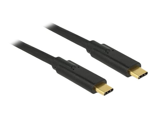 Delock - USB-kabel - USB-C (hann) til USB-C (hann) - USB 3.1 Gen 1 - 5 A - 2 m - svart