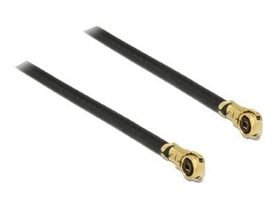 Delock - Antennekabel - MHF4/HSC plugg vinklet til MHF4/HSC plugg vinklet - 10 cm - koaksial - svart